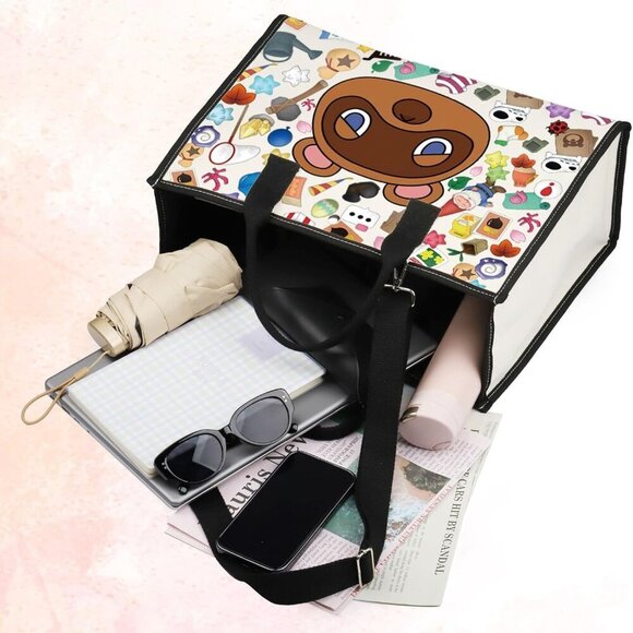 Animal Tote Bag Cotton Spacious Shoulder Bag Gift for Gamer Villager Fans - Picture 2 of 7